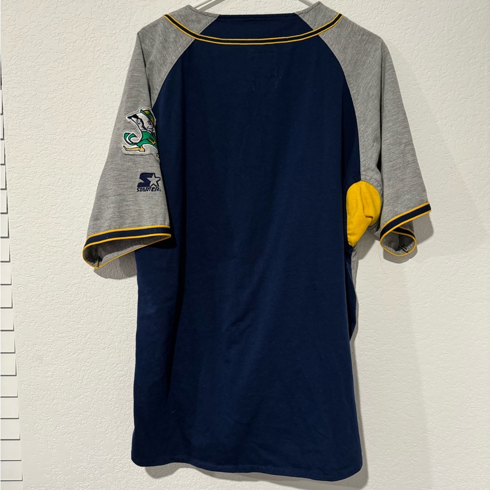 Mens Vintage Starter Notre Dame Fighting Irish button up - Picture 2 of 4